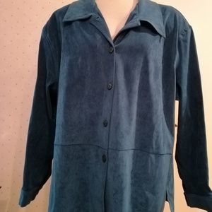 Women's Blazer Jacket, Teal color, size 24W